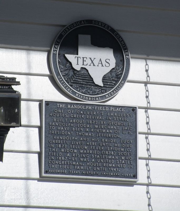 Randolph-Field Place Marker image. Click for full size.