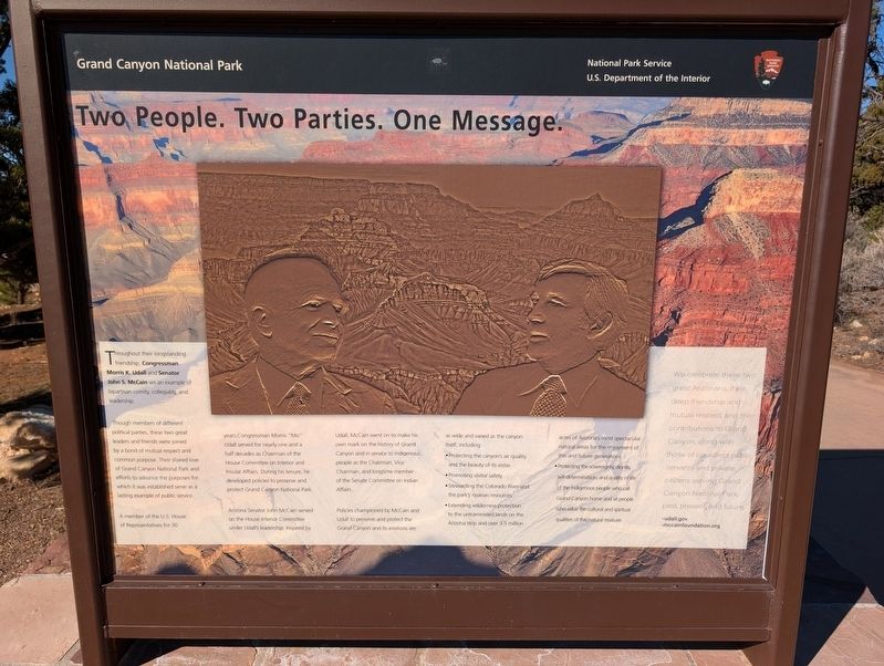 Two People. Two Parties. One Message Marker image. Click for full size.