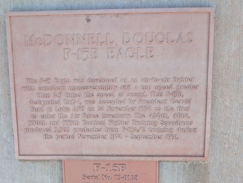 McDonnell Douglas F-15B Eagle Marker image. Click for full size.