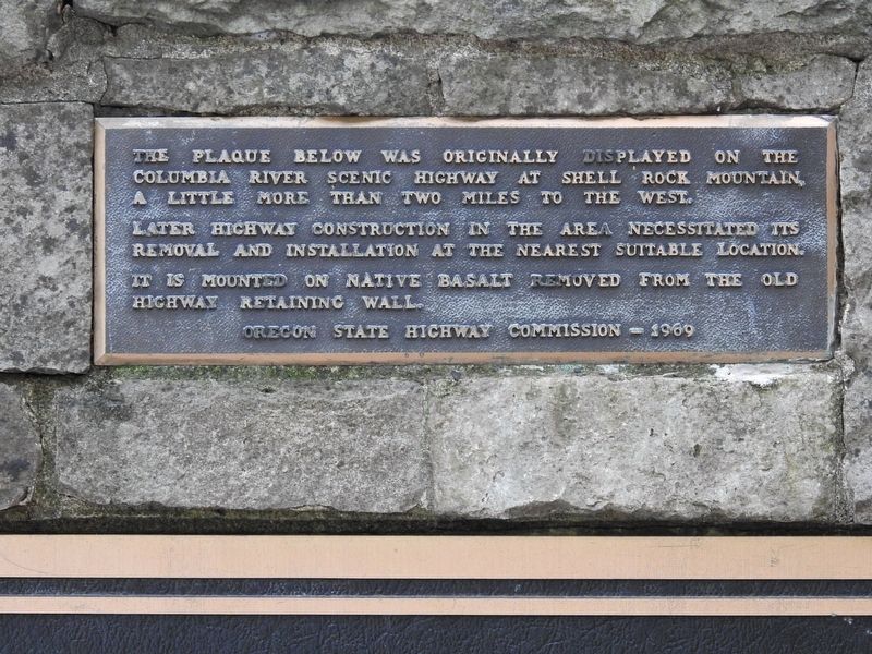 Construction of the Columbia River Highway Marker image. Click for full size.