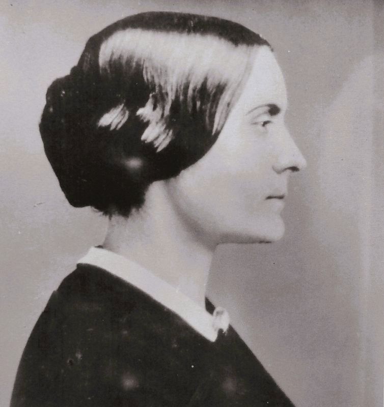 Marker detail: Susan B. Anthony image. Click for full size.