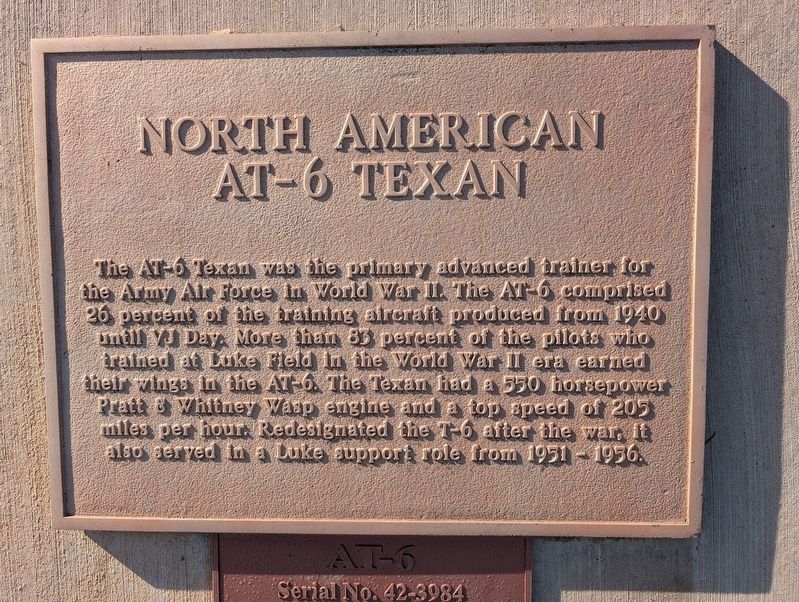 North American AT-6 Texan Marker image. Click for full size.