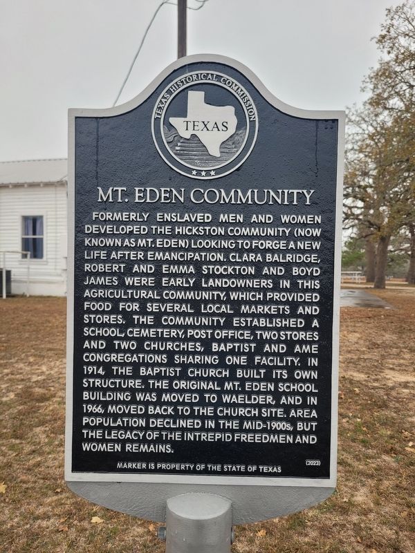 Mt. Eden Community Marker image. Click for full size.