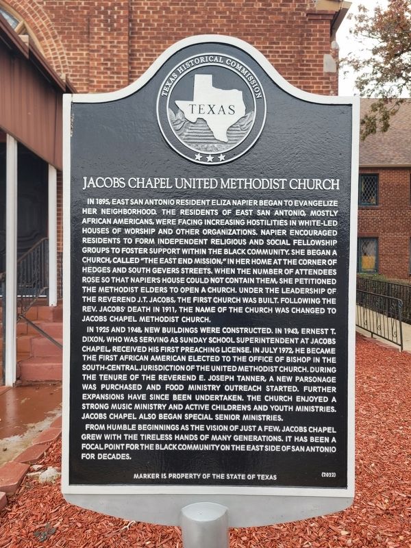 Jacobs Chapel United Methodist Church Marker image. Click for full size.