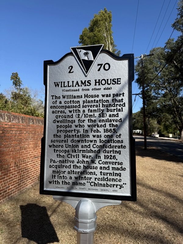 Williams House Marker image. Click for full size.
