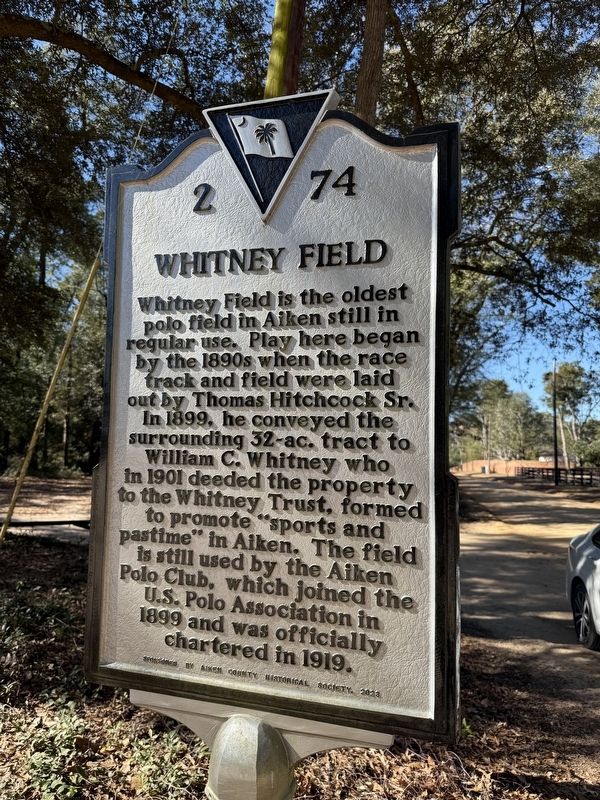 Whitney Field side of the marker. Click for full size. Whitney Field side of the marker image. Click for full size.