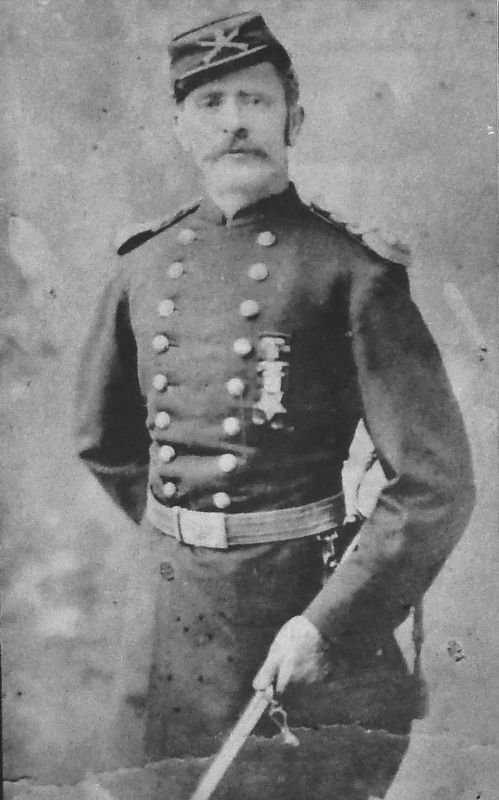Marker detail: Lt. Col. George J. Richards image. Click for full size.