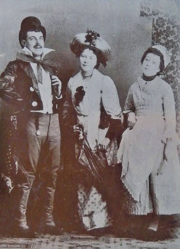 Marker detail: Theatrical events and masquerade balls have been held in the Armory since 1883 image. Click for full size.