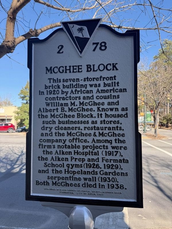 McGhee Block side of the marker image. Click for full size.