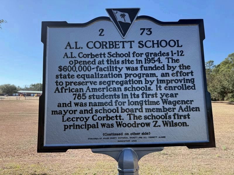 A.L. Corbett School Marker image. Click for full size.