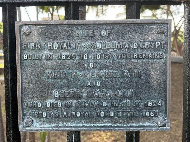 Site of the First Royal Mausoleum and Crypt Marker image. Click for full size.