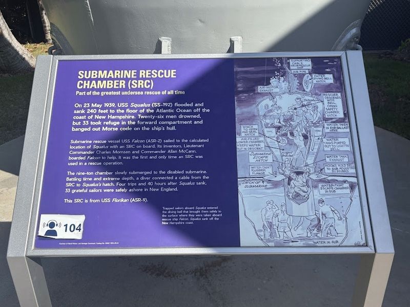 Submarine Rescue Chamber (SRC) Marker image. Click for full size.