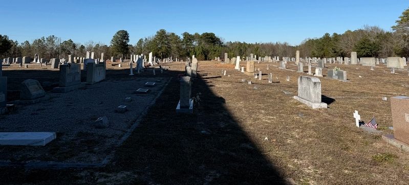 The graveyard directly behind the church building image. Click for full size.