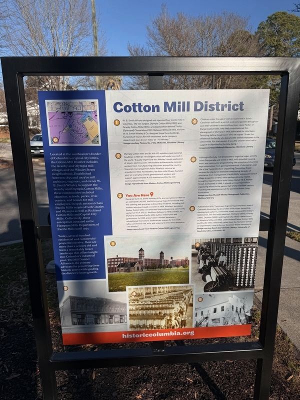 Cotton Mill District Marker image. Click for full size.