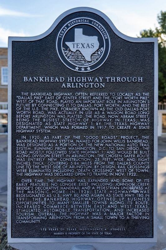 Bankhead Highway Through Arlington Marker image. Click for full size.