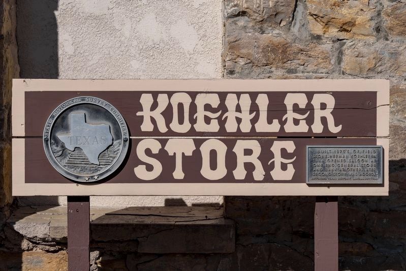 Koehler's Saloon and Store Marker. Click for full size. Koehler's Saloon and Store Marker image. Click for full size.