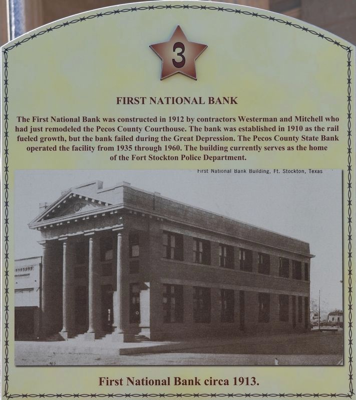 First National Bank Marker image. Click for full size.