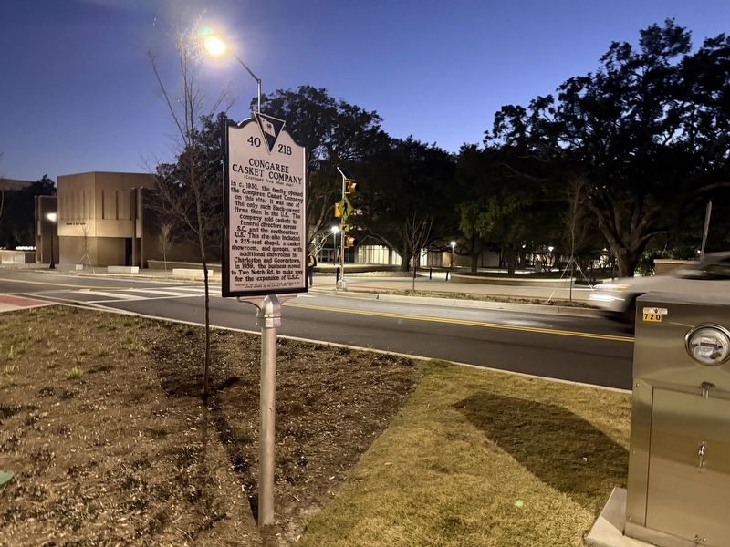 Mainigault's Funeral Home / Congaree Casket Company Marker. Click for full size. Mainigault's Funeral Home / Congaree Casket Company Marker image. Click for full size.