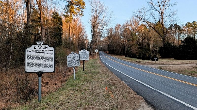 Maycock's Plantation Marker (facing east) image. Click for full size.