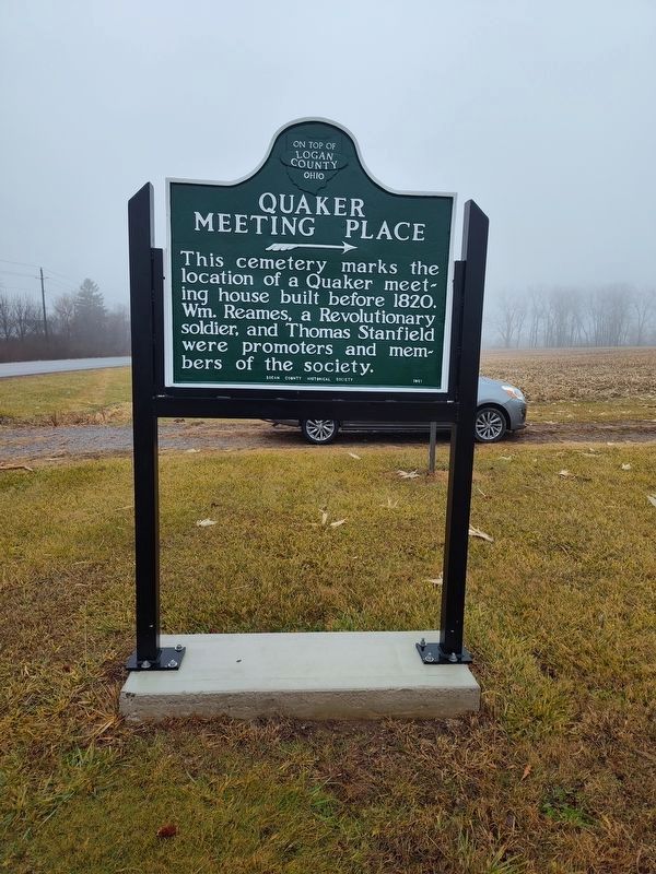 Quaker Meeting Place side of the marker image. Click for full size.