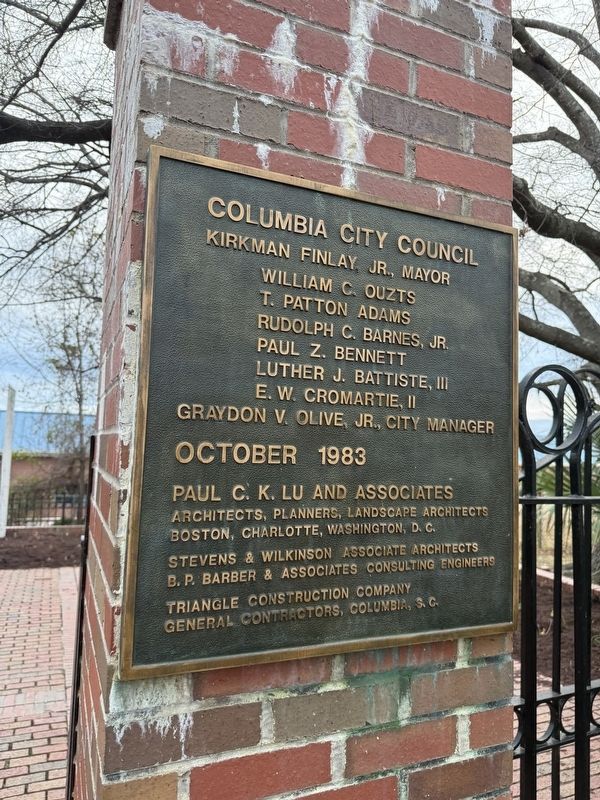 Dedication plaque at the gate. Click for full size. Dedication plaque at the gate image. Click for full size.