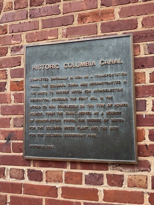 Historic Columbia Canal Marker. Click for full size. Historic Columbia Canal Marker image. Click for full size.