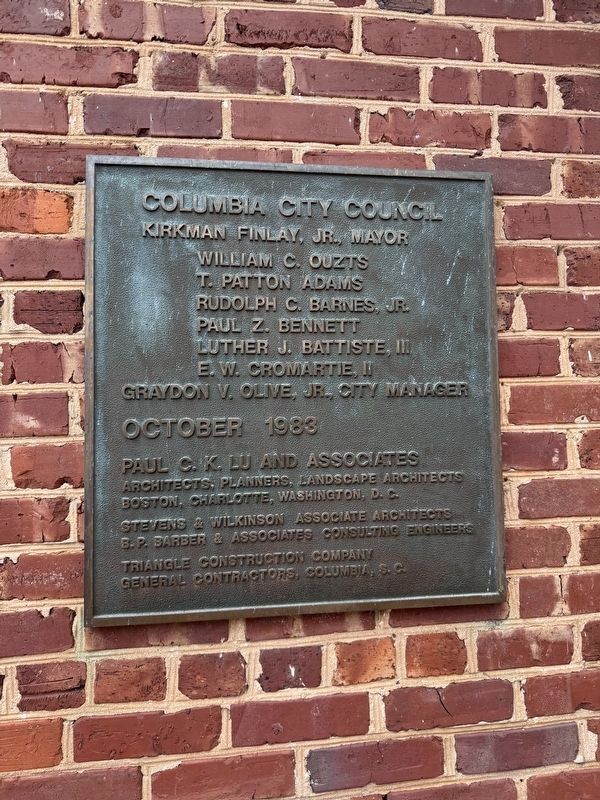 Nearby dedication plaque. Click for full size. Nearby dedication plaque image. Click for full size.