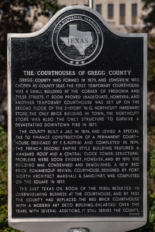 The Courthouses of Gregg County Marker image. Click for full size.