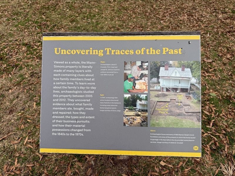 Uncovering Traces of the Past Marker. Click for full size. Uncovering Traces of the Past Marker image. Click for full size.