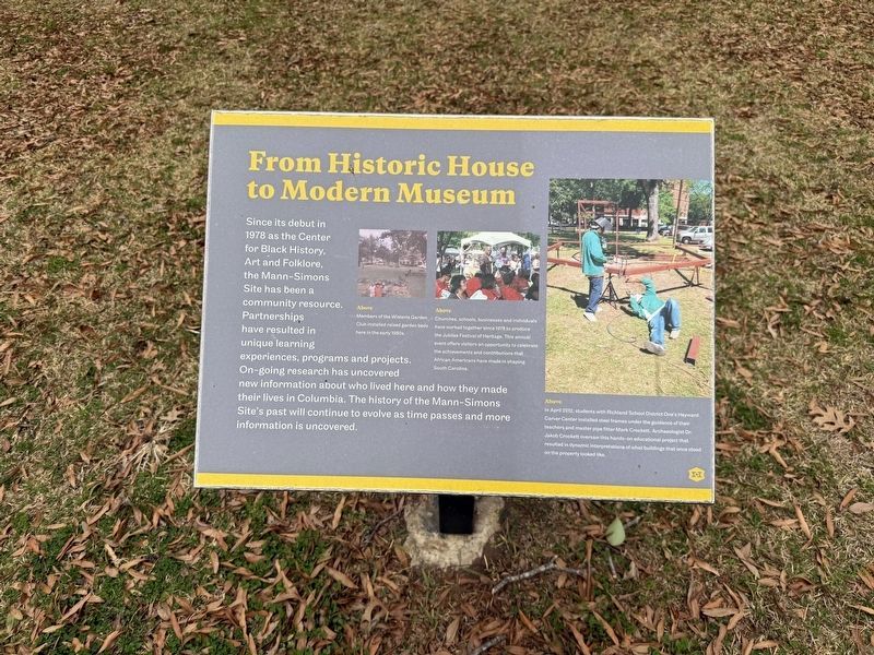 From Historic House to Modern Museum Marker. Click for full size. From Historic House to Modern Museum Marker image. Click for full size.
