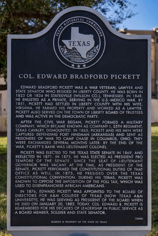 Col. Edward Bradford Pickett Marker image. Click for full size.