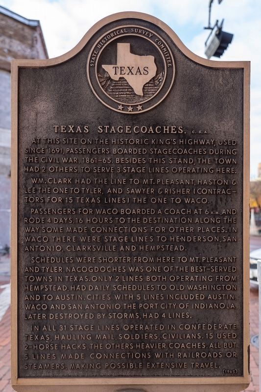 Texas Stagecoaches, C.S.A. Marker image. Click for full size.