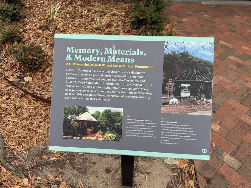 Memories, Materials, & Modern Means Marker image. Click for full size.