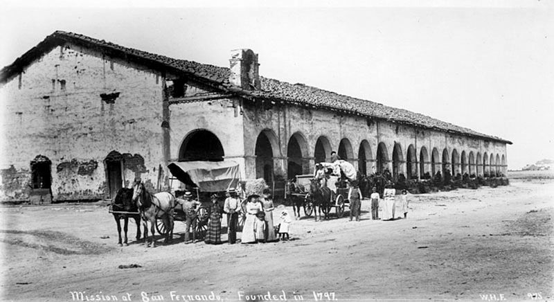 San Fernando Mission - circa 1900. Click for full size. San Fernando Mission - circa 1900 image. Click for full size.