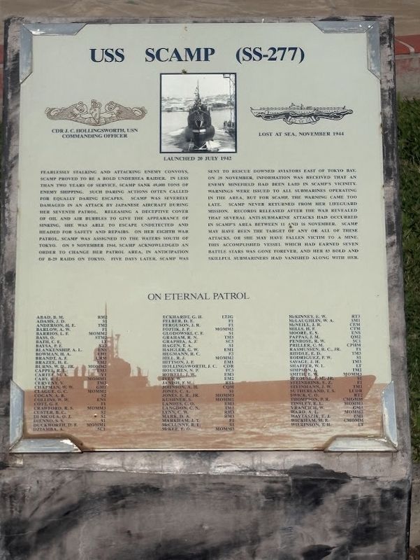 USS Scamp (SS-277) Marker image. Click for full size.