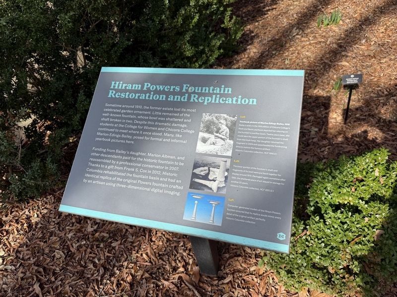Hiram Powers Foundation Restoration and Replication Marker. Click for full size. Hiram Powers Foundation Restoration and Replication Marker image. Click for full size.