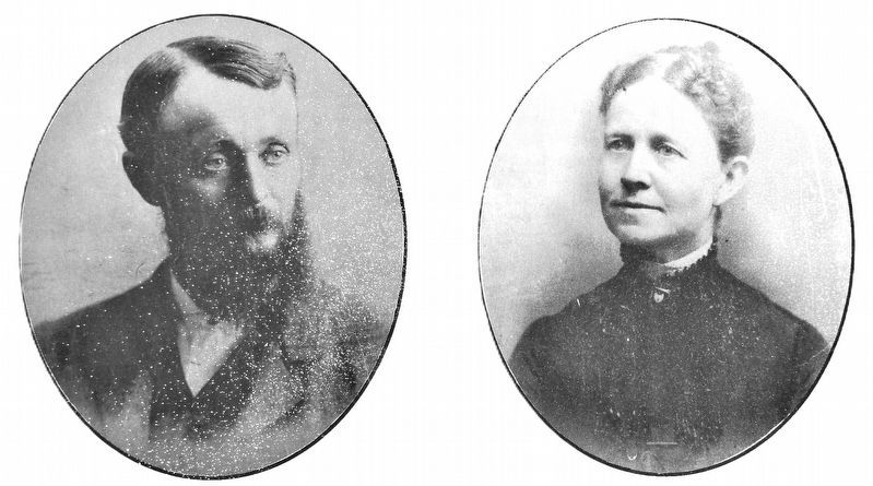 Marker detail: Francis M. & Emma J. Mendenhall image. Click for full size.
