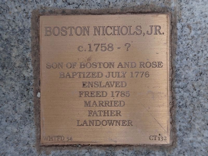 Boston Nichols, Jr. Witness Stone image. Click for full size.