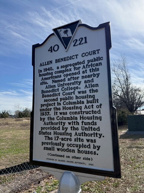 Allen Benedict Court Marker image. Click for full size.