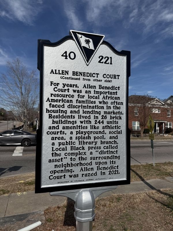 Allen Benedict Court Marker image. Click for full size.
