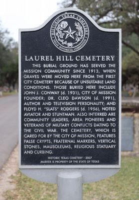 Laurel Hill Cemetery Marker. Click for full size. Laurel Hill Cemetery Marker image. Click for full size.