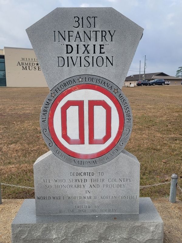 31st. Infantry "Dixie" Division Marker image. Click for full size.