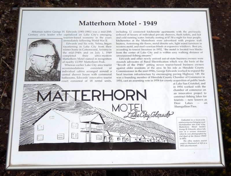 Matterhorn Motel Marker image. Click for full size.
