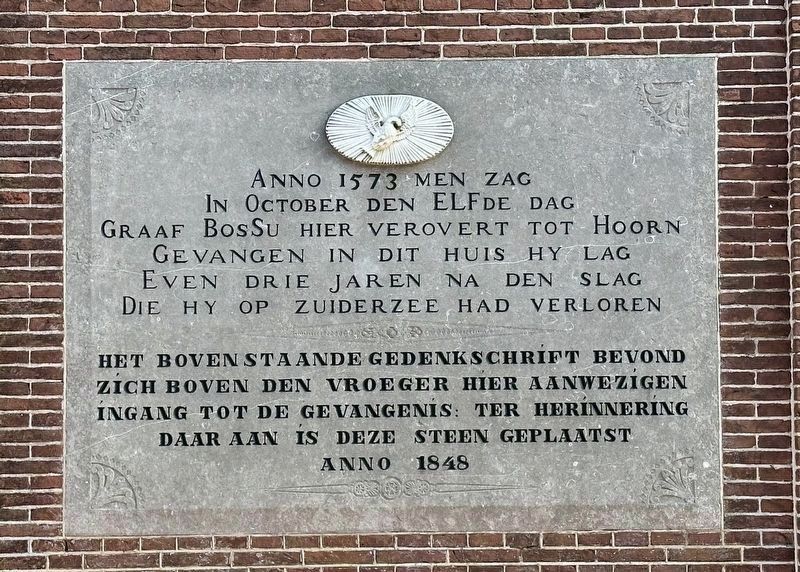 Graaf van Bossu Marker. Click for full size. Graaf van Bossu Marker image. Click for full size.