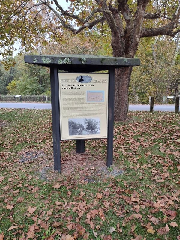 Pennsylvania Mainline Canal Juniata Division Marker. Click for full size. Pennsylvania Mainline Canal Juniata Division Marker image. Click for full size.