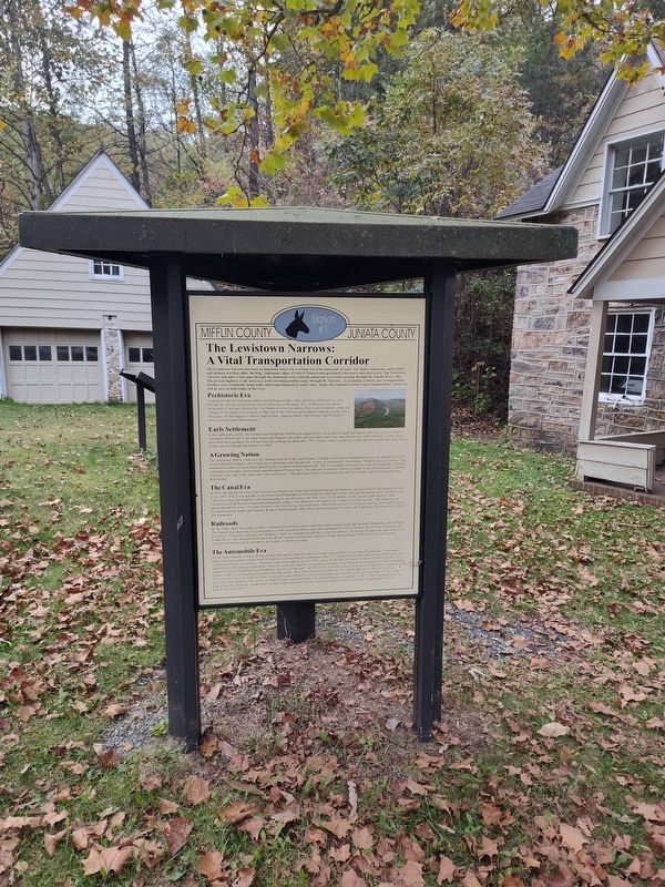 The Lewistown Narrows: A Vital Transportation Corridor Marker. Click for full size. The Lewistown Narrows: A Vital Transportation Corridor Marker image. Click for full size.