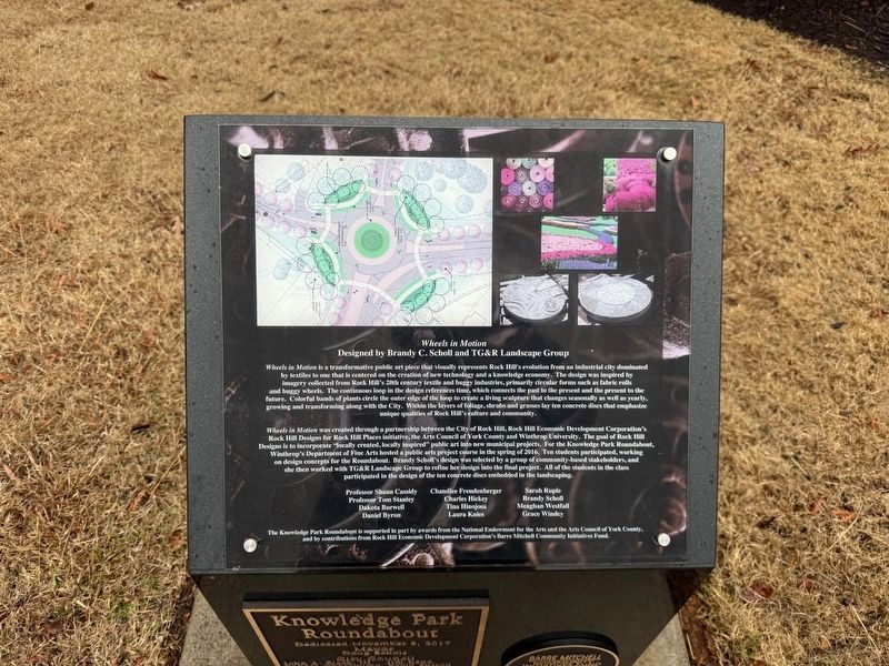 <i>Wheels in Motion</i> Marker. Click for full size. <i>Wheels in Motion</i> Marker image. Click for full size.