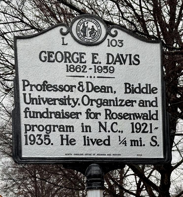 George E. Davis Marker. Click for full size. George E. Davis Marker image. Click for full size.