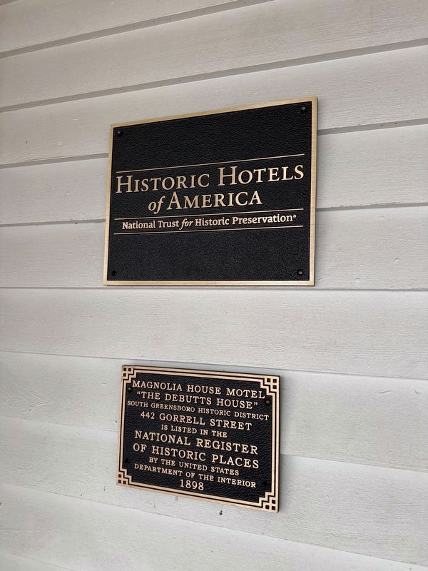 Historic Hotels of America and National Register plaques image. Click for full size.
