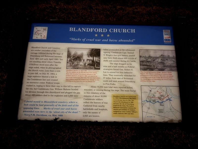 Blandford Church Marker image. Click for full size.